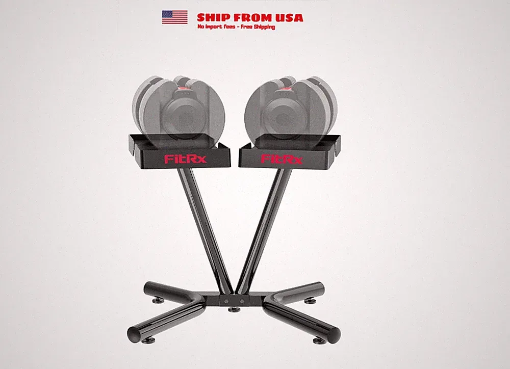 FitRx SmartRack Dumbbell Stand, Dumbbell Rack and Kettlebell Weight Rack Stand f