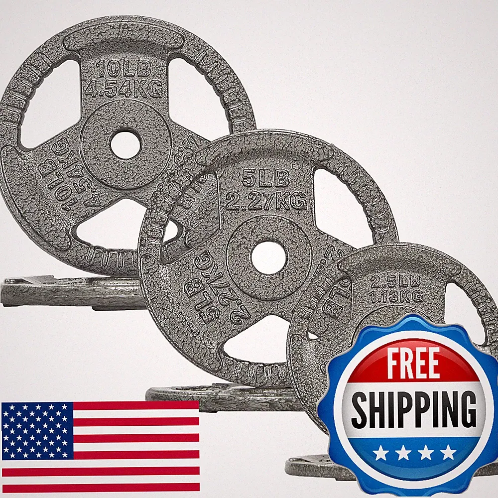 Fitvids 1 Inch Standard Barbell Weight Plates Set 35 LB 2.5-10 LB Home Gym Stren