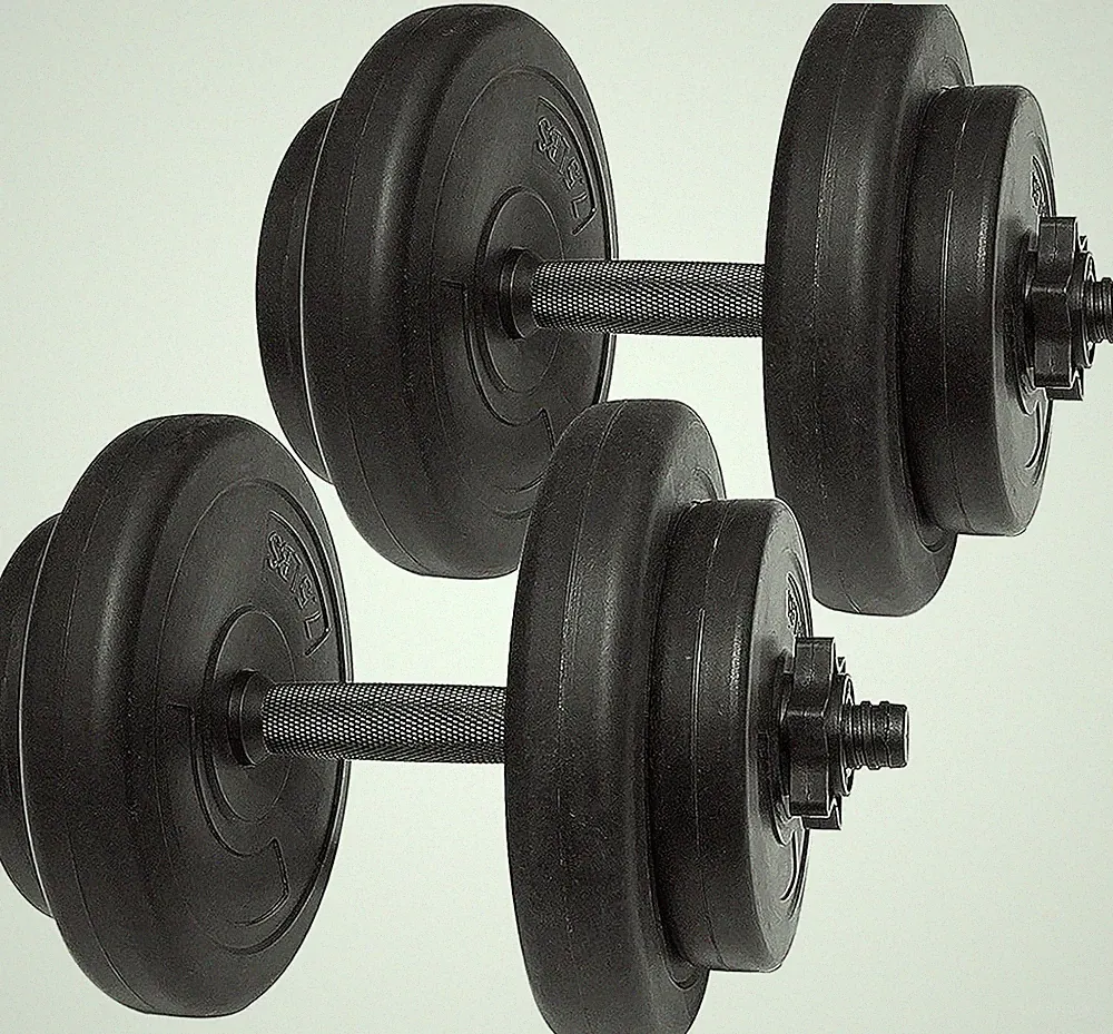 Fitvids 40lb Vinyl Dumbbell Set - All-Purpose Home Gym Weights