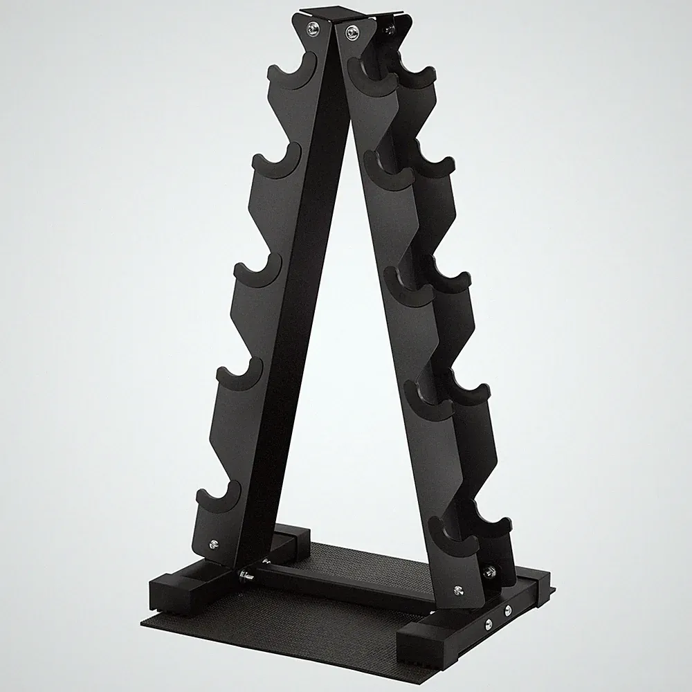 Fitvids 5 Tier A-Frame Dumbbell Rack Stand Only with Anti-Slip Pads, Compact...