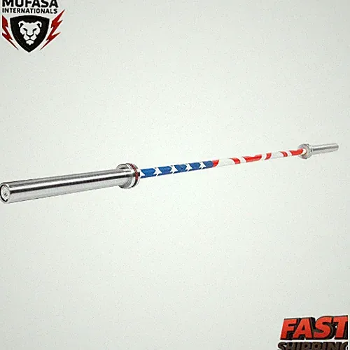 Fitvids 7ft Barbell 45LBS for Weightlifting and Powerlifting 1500 LBS Capacity
