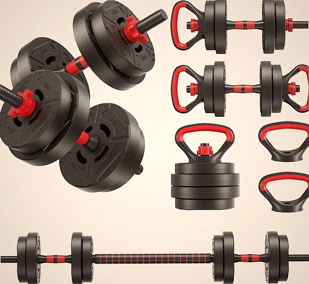 Fitvids Adjustable Dumbbell Set, 40/60LBS Free Weight Set, Multi-Functional Port