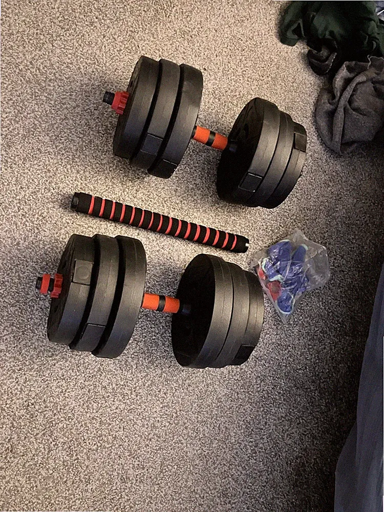 Fitvids ADWT weight dumbbell set, 60 Pounds, Adjustable Weight, Non-Slip