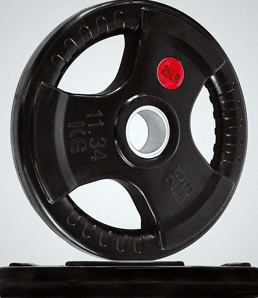 Fitvids Olympic 2" Cast Iron Weight Plates Rubber Coated 25LB Pair