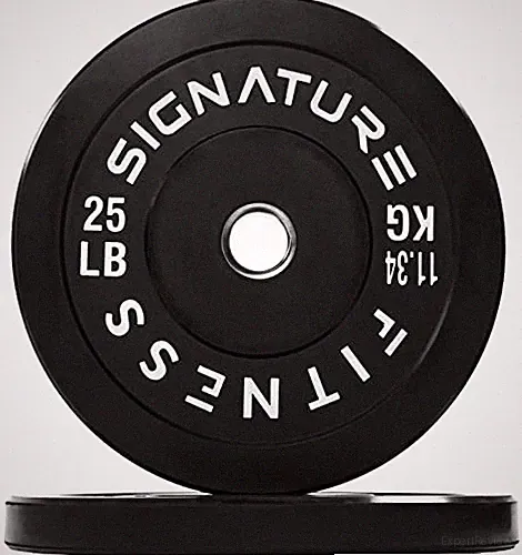 FITVIDS OLYMPIC BUMPER PLATES, 2" WEIGHT FOR STRENGTH TRAINING/WEIGHTLIFTING