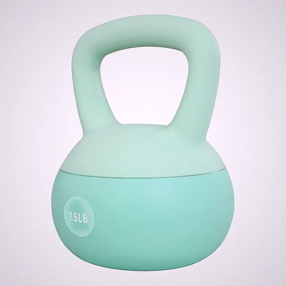 Fitvids Soft Kettlebell Ergonomic Grip, Iron & Sand Filled, 25 Pounds (Used)