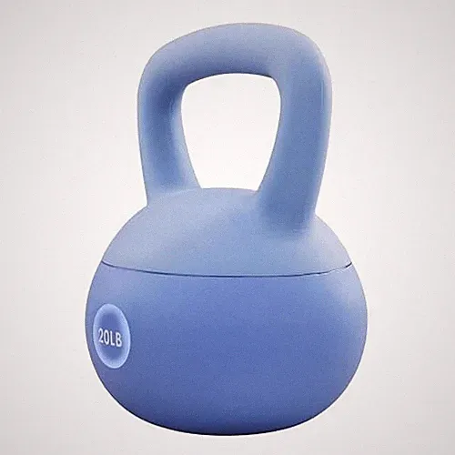 Fitvids Soft Kettlebells - Soft Vinyl Kettlebells Sea and Sand - 20lb - AQUA
