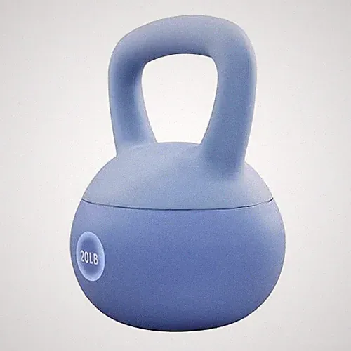Fitvids Soft Kettlebells - Soft Vinyl Kettlebells Sea and Sand - 20lb - AQUA