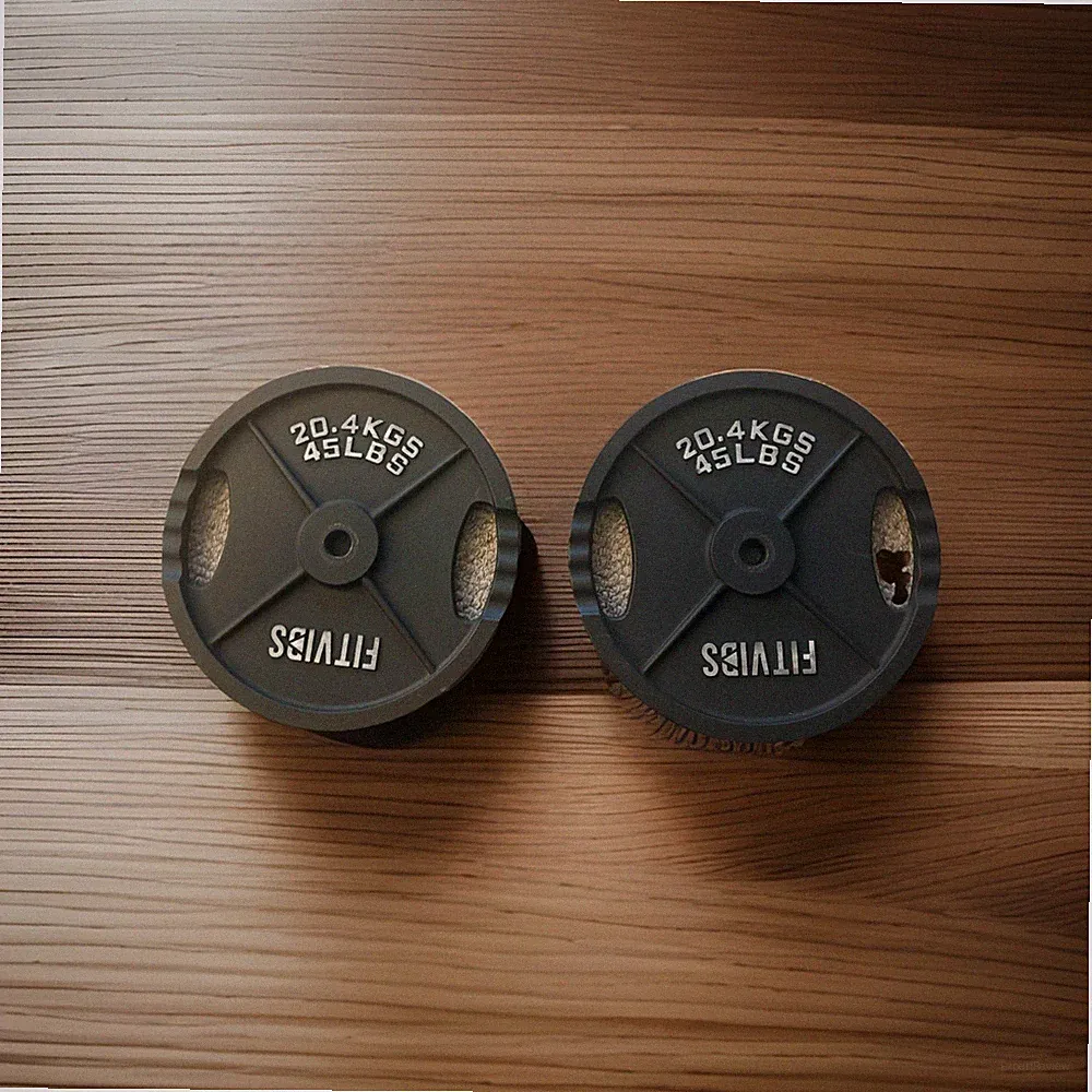 Fitvids Standard 45 lbs 1-Inch Cast Iron Weight Plates - set of 2
