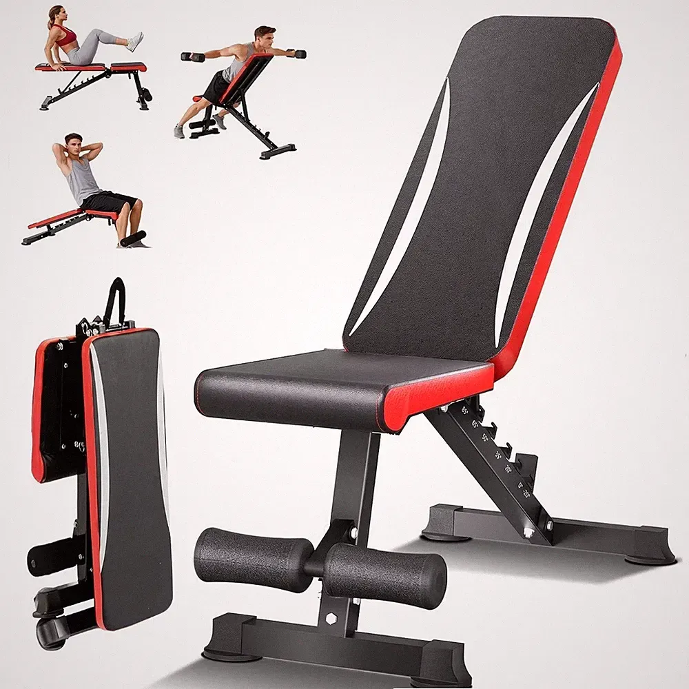 Foldable Adjustable Dumbbell Bench Weight Training Fitness Incline Workout Bench