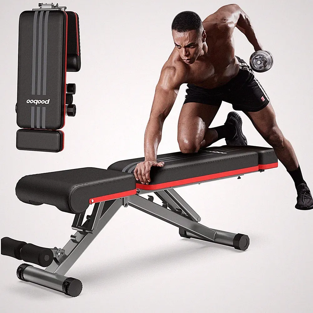 Foldable Dumbbell Bench Weight Training Fitness Incline Bench Adjustable Workout