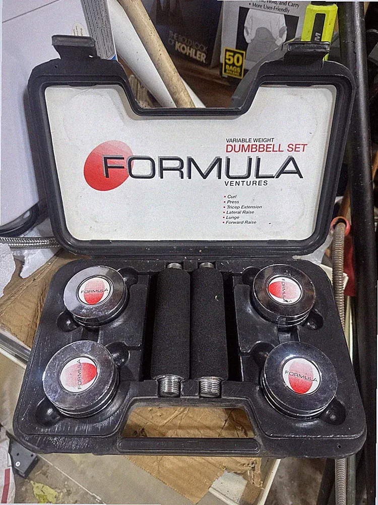 Formula Ventures Adjustable Dumbbell Set for Home Gym Weights Workout Equipment