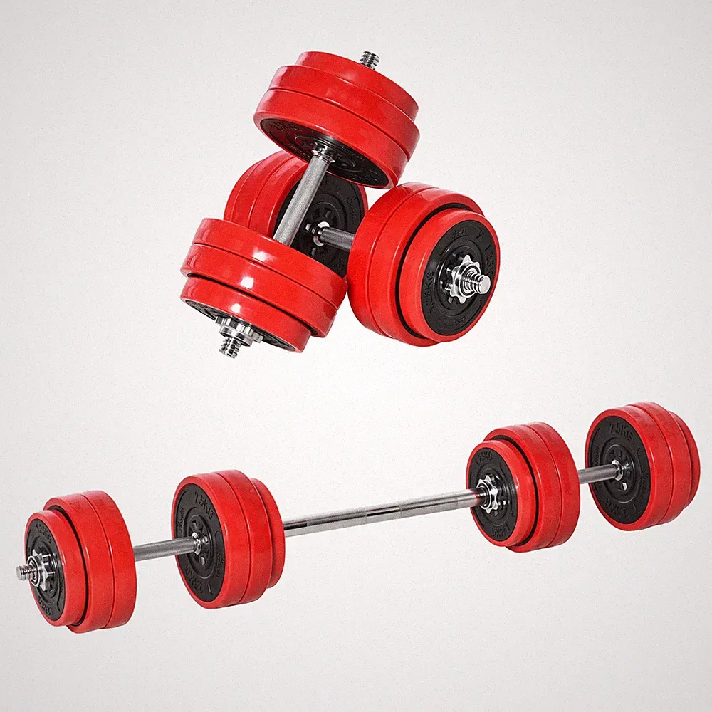 Free Weight Dumbbell Set & Barbell Weight Set 2-in-1 Strength Training Equipment