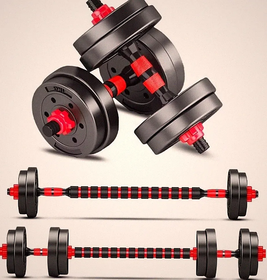 Free Weights-Dumbbells Set of 2 Convertible To Barbell A Pair of Lightweight for