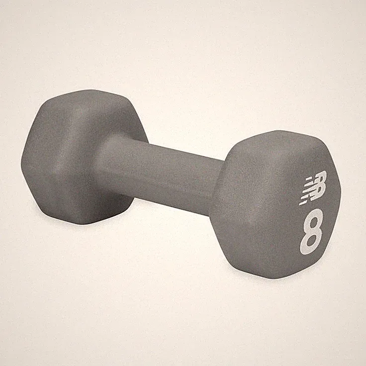 Gaiam 8LB Neoprene Dumbbell Single – Grey