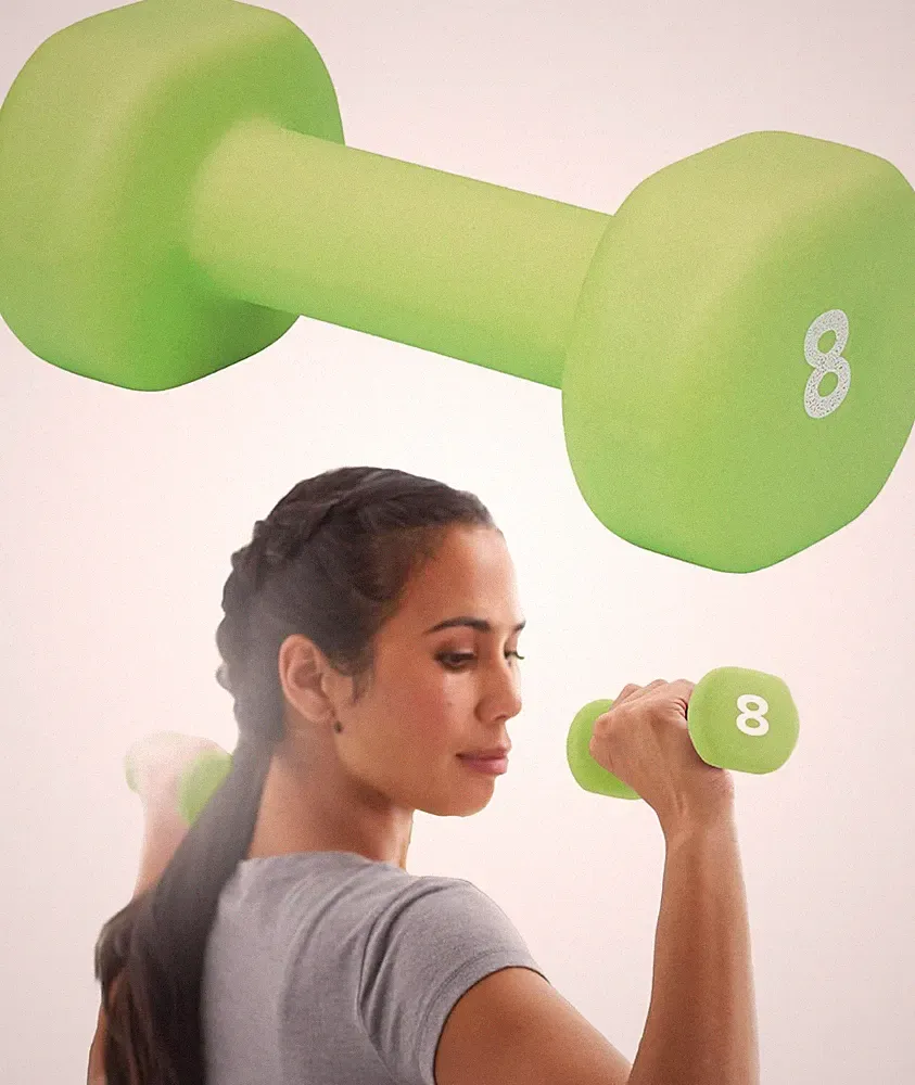 Gaiam Dumbbell Hand Weight (Sold in Singles) - Neoprene Coated Exercise & Fitnes