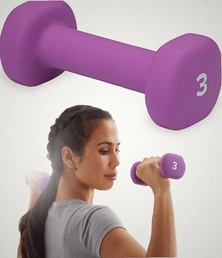 Gaiam Dumbbell Hand Weight (Sold in Singles) - Neoprene Coated Exercise & Fitnes