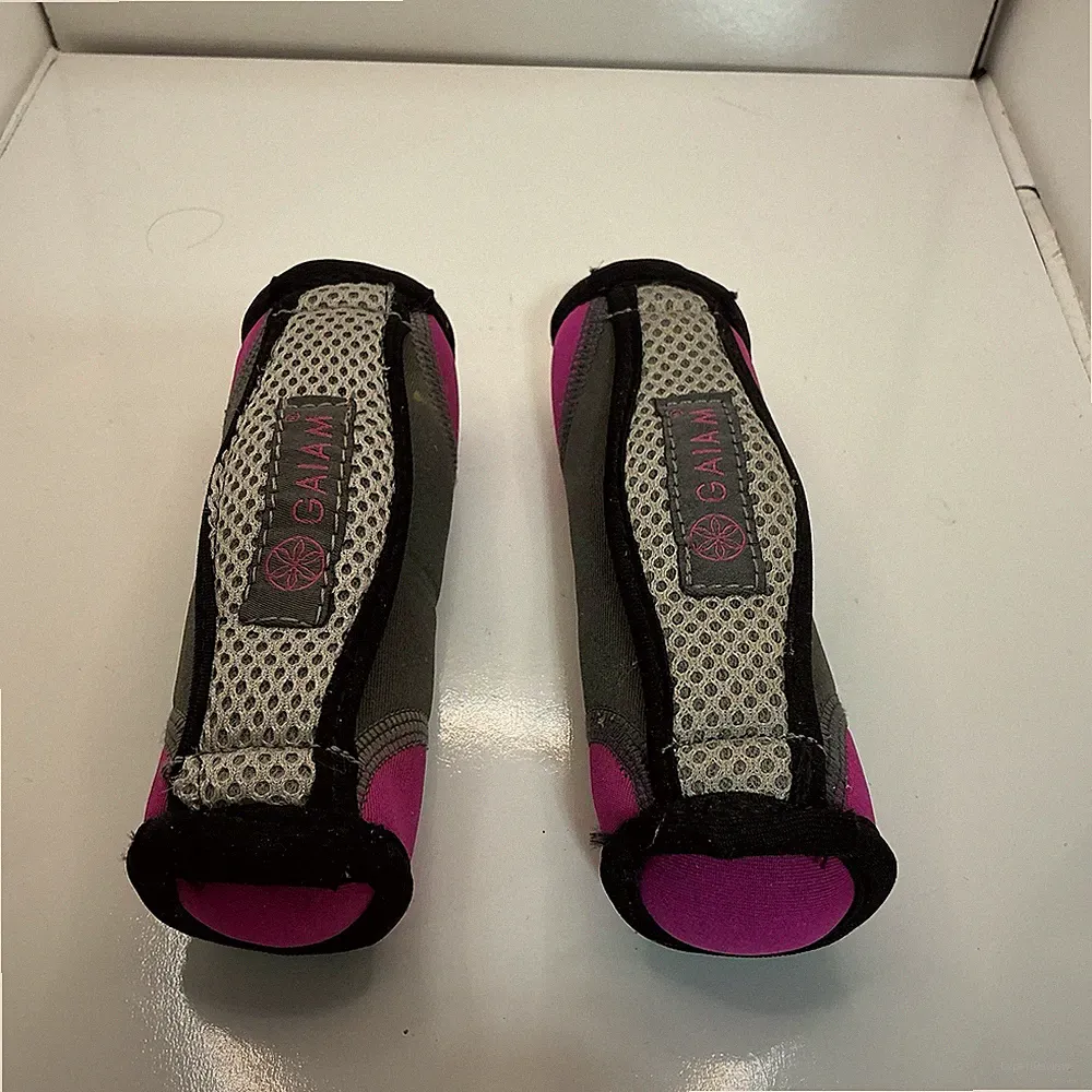 Gaiam Hand Weights for Women & Men Soft Dumbbell Walking Hand Weight Sets with H