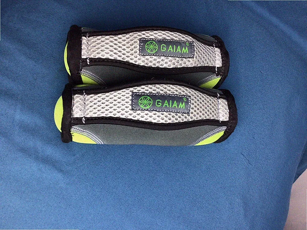 Gaiam Restore 2LB Set Walking Hand Weights Soft Grip Fitness Health Exercise