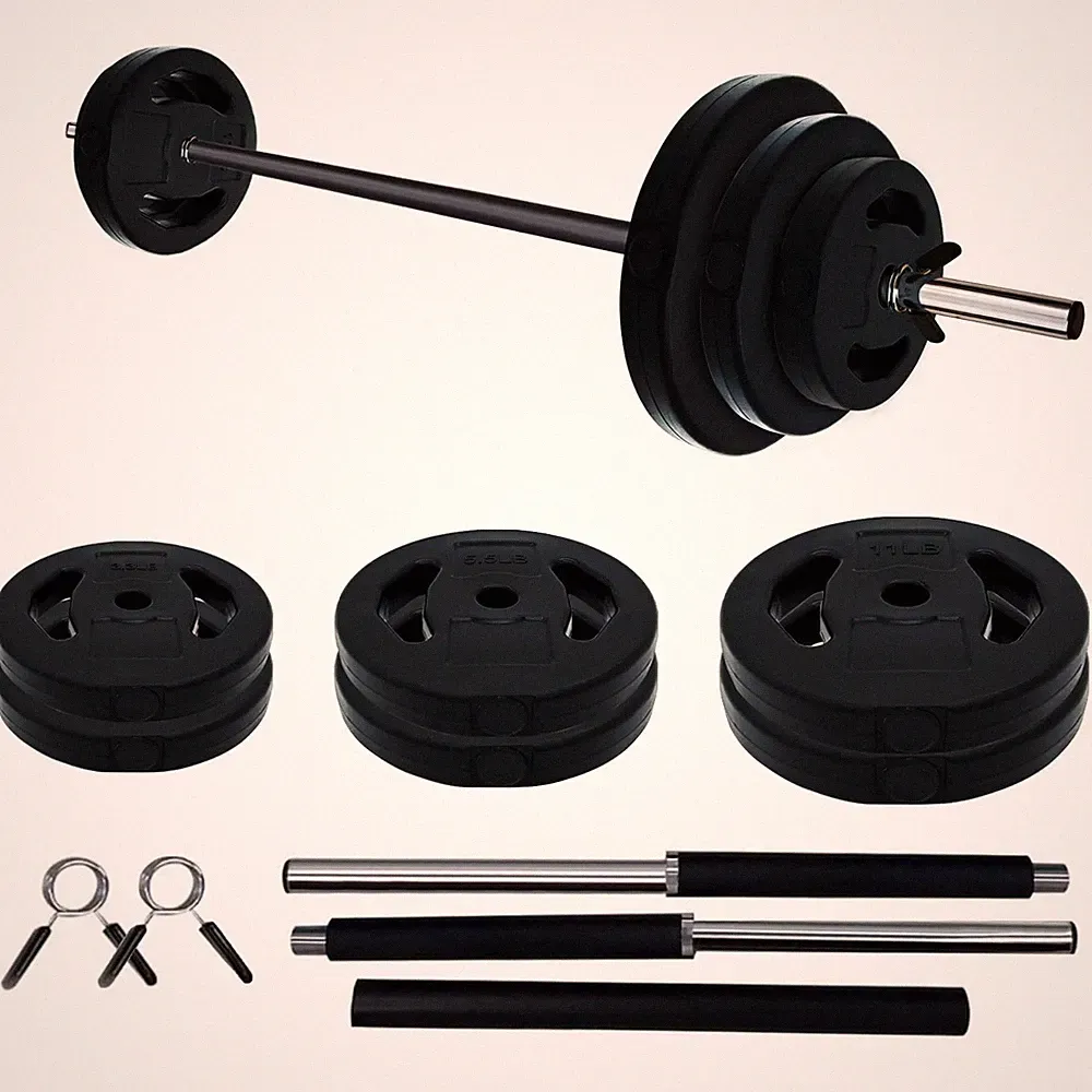 Garvee 40 Lb Adjustable Barbell Weight Set Adjustable Weights Cardio Pump Set