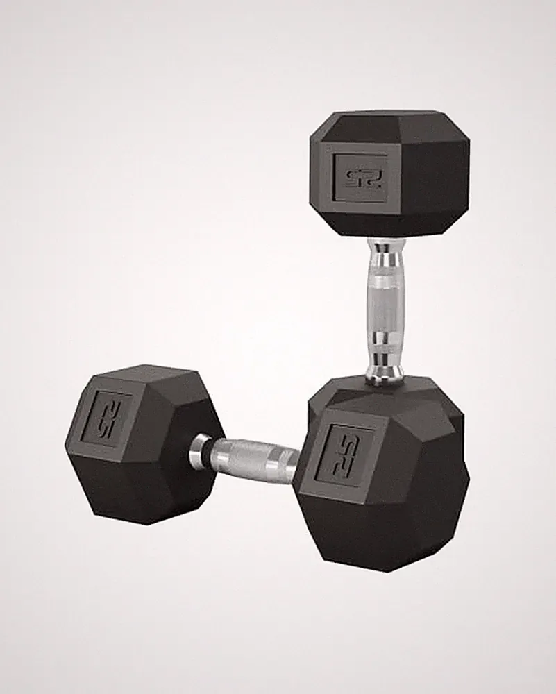 Garvee 5-50 LB Hex Dumbbell Set of 2, Hand Weights Dumbbells Pair 25 LBS Pair