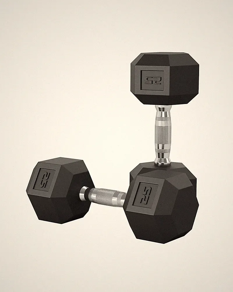 Garvee 5-50 LB Hex Dumbbell Set of 2, Hand Weights Dumbbells Pair with Cast I...