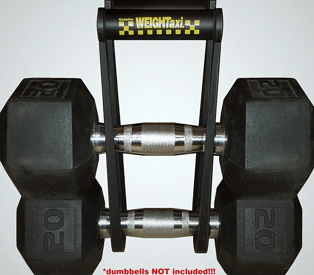 Genuine WEIGHTaxi Dumbbell Carrier • Weight Taxi Holder • Kettle Bell • Patented
