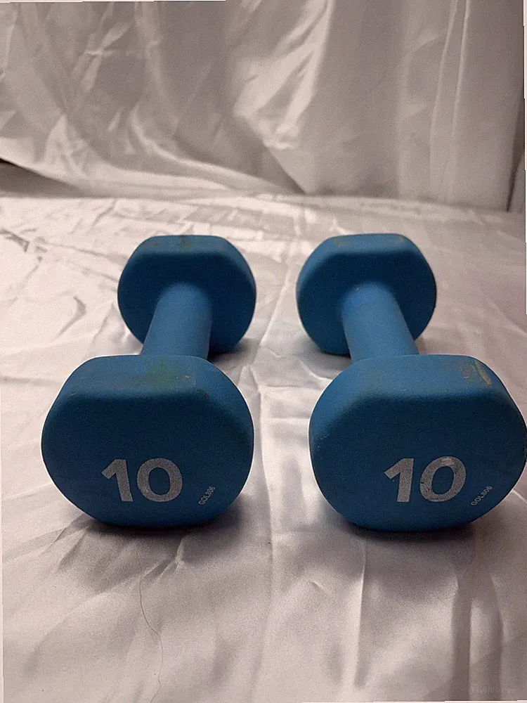 GOL 10 lb Dumbbells Neoprene Coated Pair Blue ONLY PICK UP