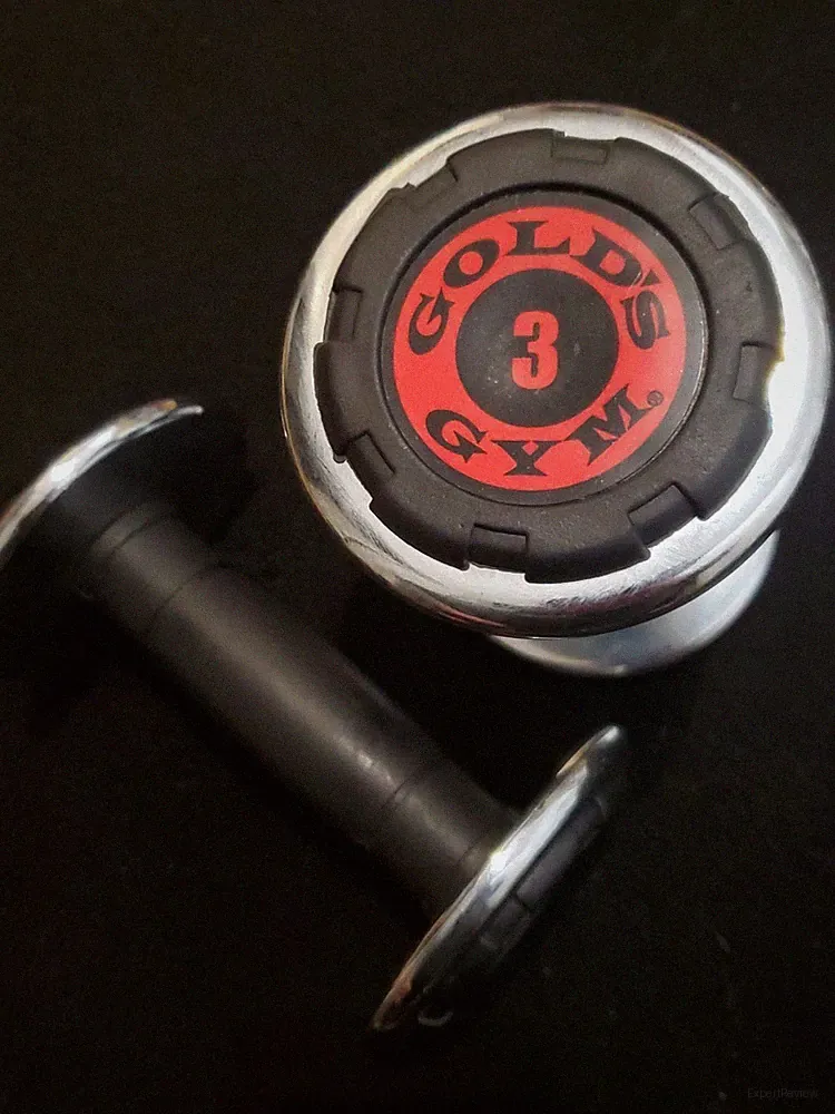 Gold’s Gym 3 Lb Chrome Dumbbells Pair 2x3Lb Total 6Lbs Weights Vintage
