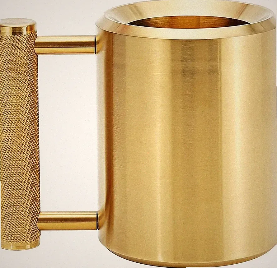 Gold Stainless Steel 10oz Dumbbell - 18LB/8KG Heavy Mug for Home Gym Fitness