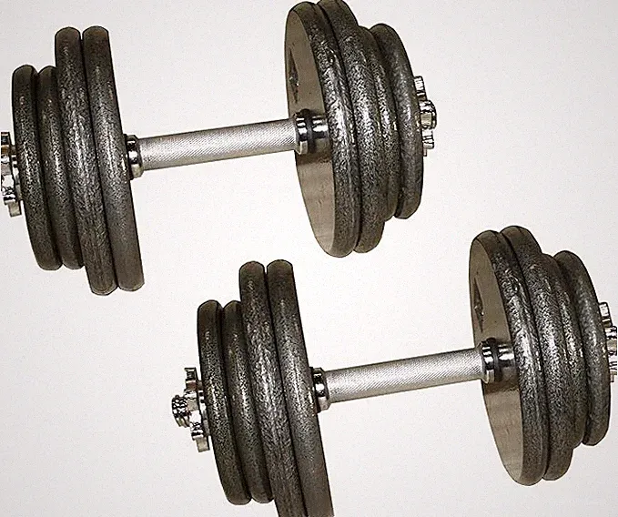 Gray Adjustable Dumbbells 50 Lbs