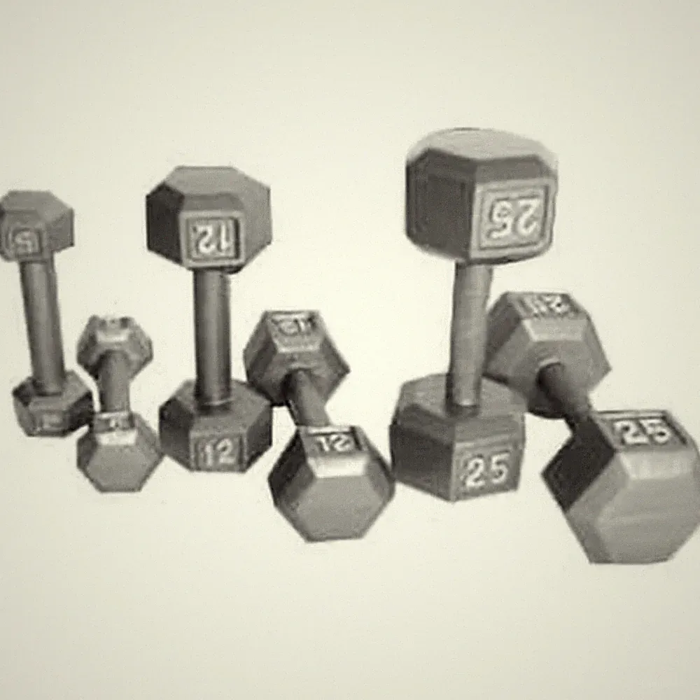 Gray Dumbbells Pair 2/3/5/8/10/15/20 lb Cast Iron Hex Dumbbell 2 Pcs Dumbbells