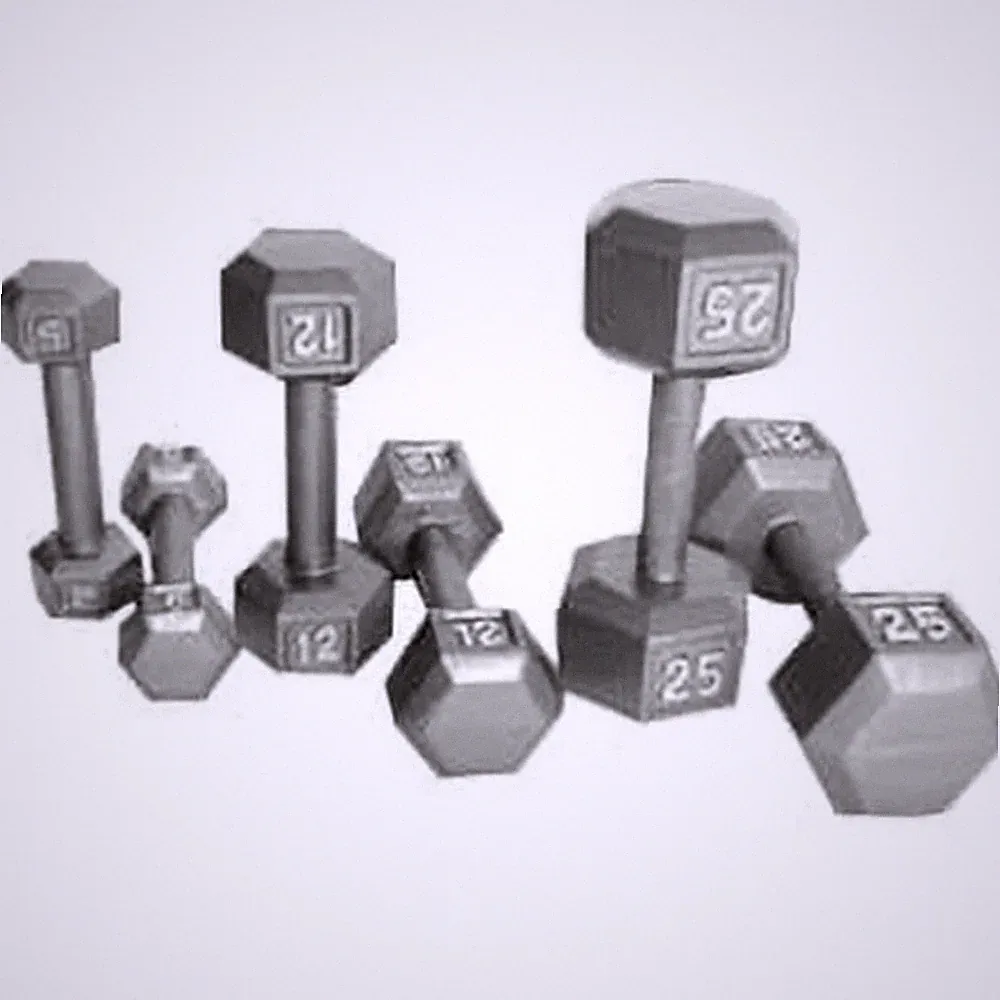 Gray Dumbbells Pair 2/3/5/8/10/15/20 lb Cast Iron Hex Dumbbell, 2 Pcs Dumbbells