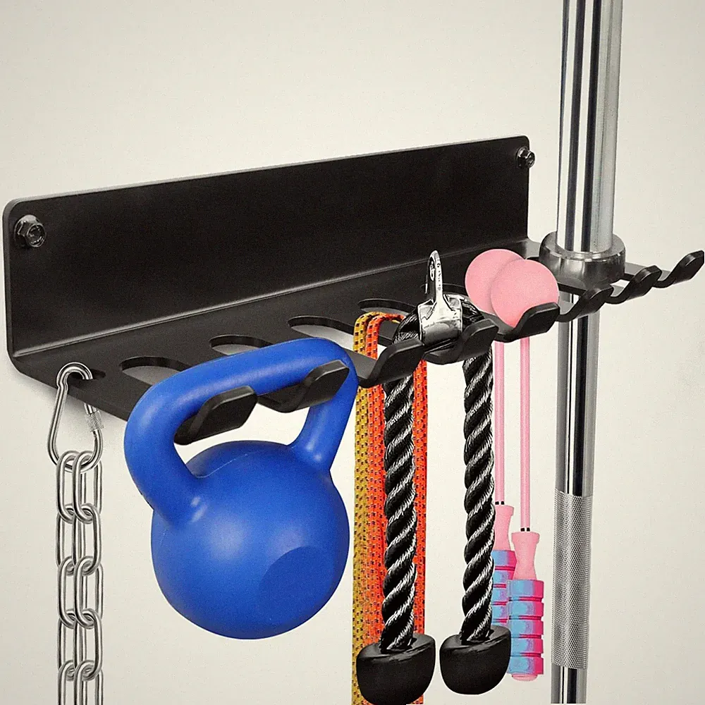 Gym Rack Organizer Home Gym Accessories Hanger Wall Mount Hooks for Olympic B...