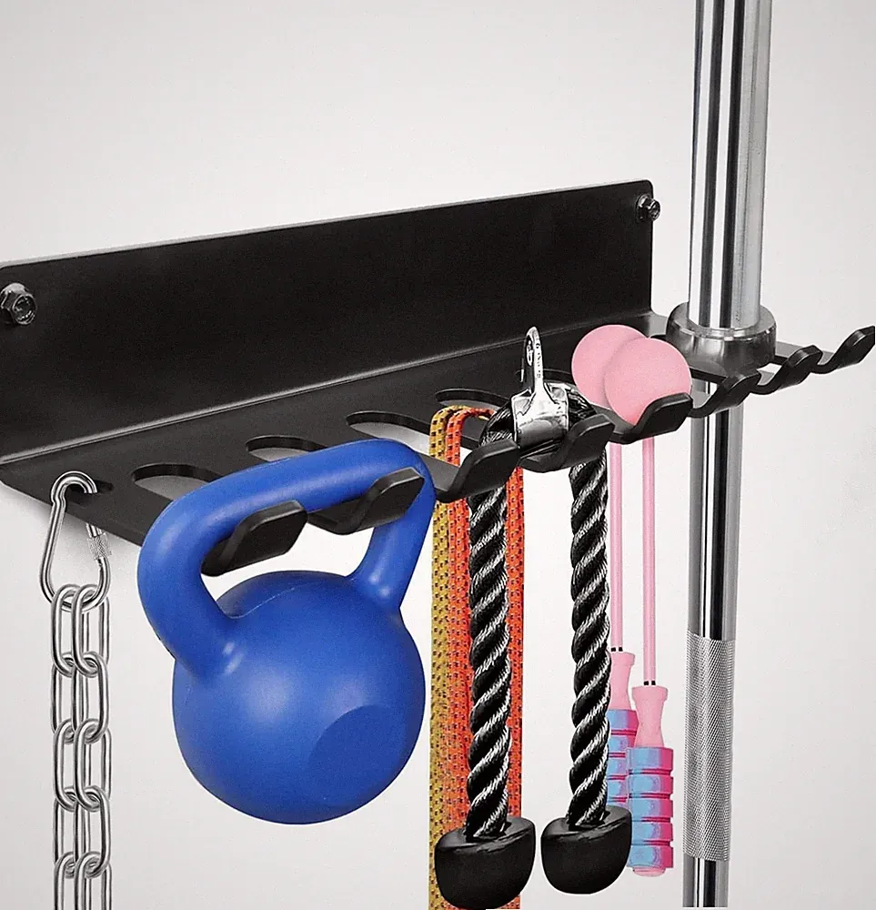 Gym Rack Organizer Home Gym Accessories Hanger Wall Mount Hooks Olympic Barbells