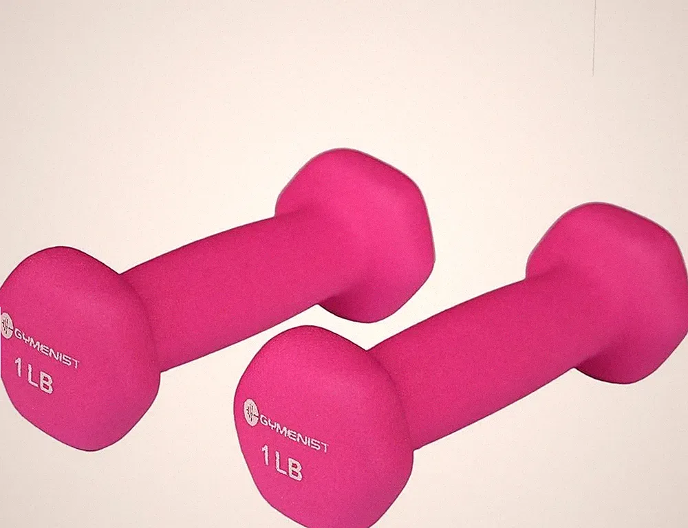 GYMENIST Pair of Dumbbells Set of 2 Soft Non Slip Grip Dumbbells Pair Covered wi