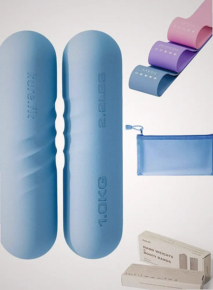 Hand Weight Bars for Women (2.2 LB) | Resistance Booty Bands | Pilates, Yoga