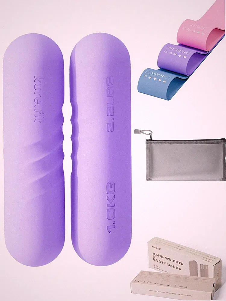 Hand Weights for Women | Bar Dumbbells, 2.2LB Each, Pair | Resistance Bands |...