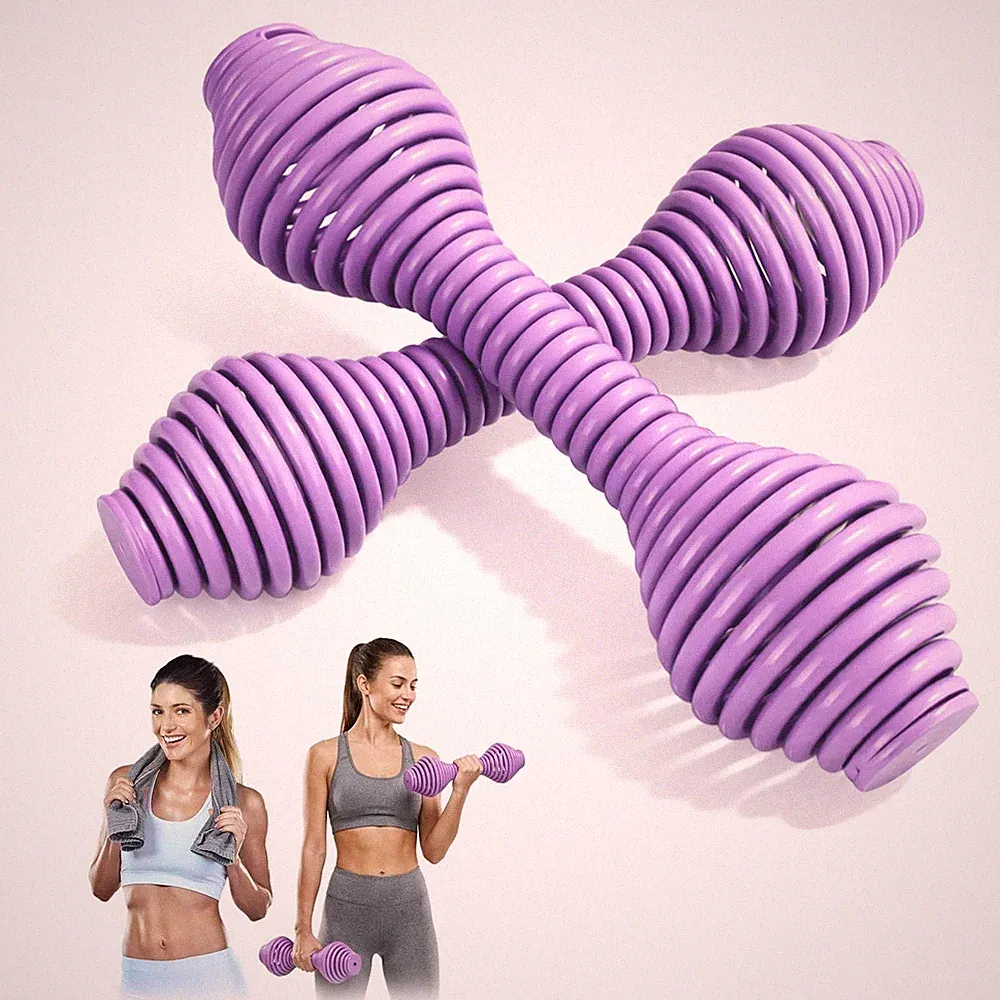 Hand Weights Set of 2, 5.5 lb Dumbbells for Women, Solid Steel Core Spring Du...