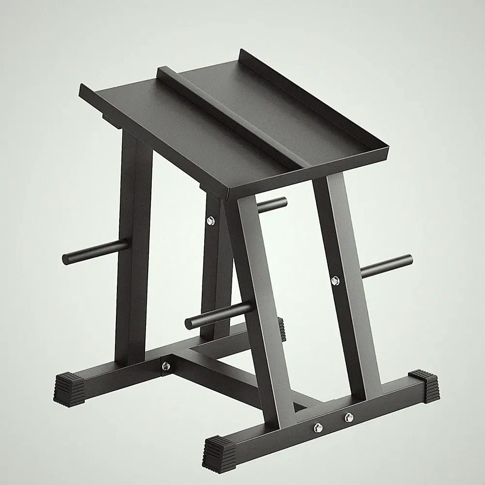 HANDBODE Adjustable Dumbbell Rack with Plate Storage, 500 lb Capacity