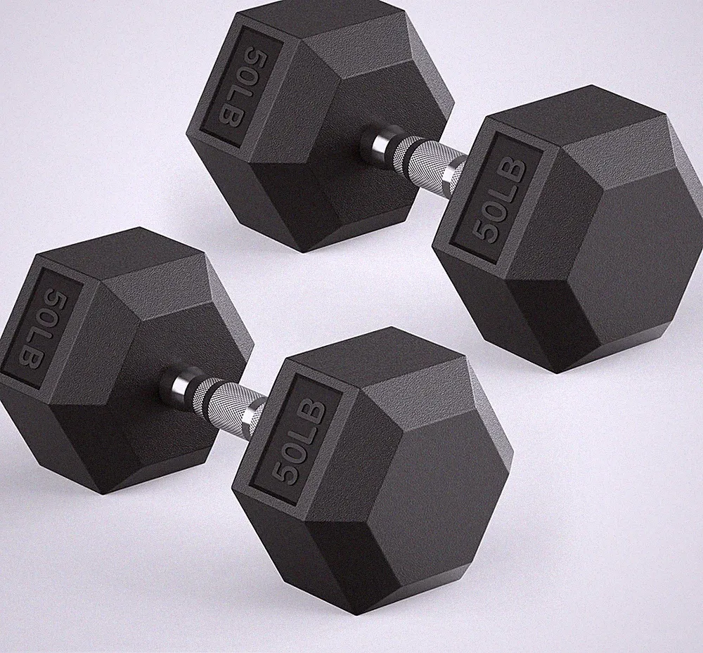 HANDBODE Hex Dumbbell 30-570 Lb Dumbbell Set, Rubber Encased Exercise & Fitness