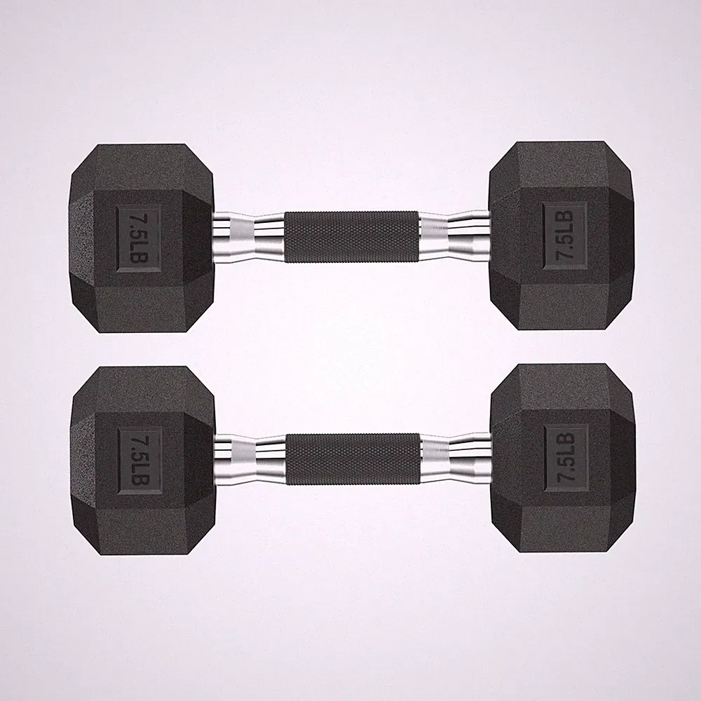 HANDBODE Hex Dumbbell Set 2.5-65 lb, Rubber Encased Hex Dumbbells for Home Gy...