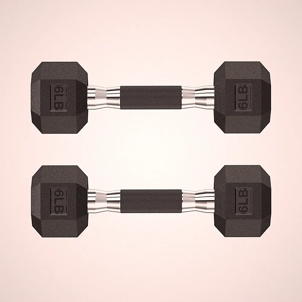 HANDBODE Rubber Encased Hex Dumbbell Pair, 2.5-65 lb | Non-Slip Handle Design...