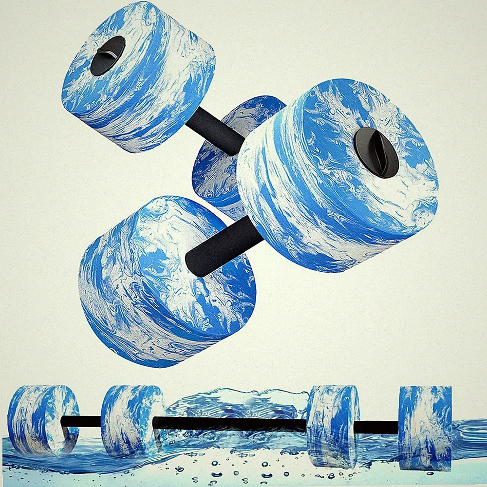 HAPBEAR 3-in-1 Aquatic Exercise Dumbbells, Adjustable Water Weights for Pool...