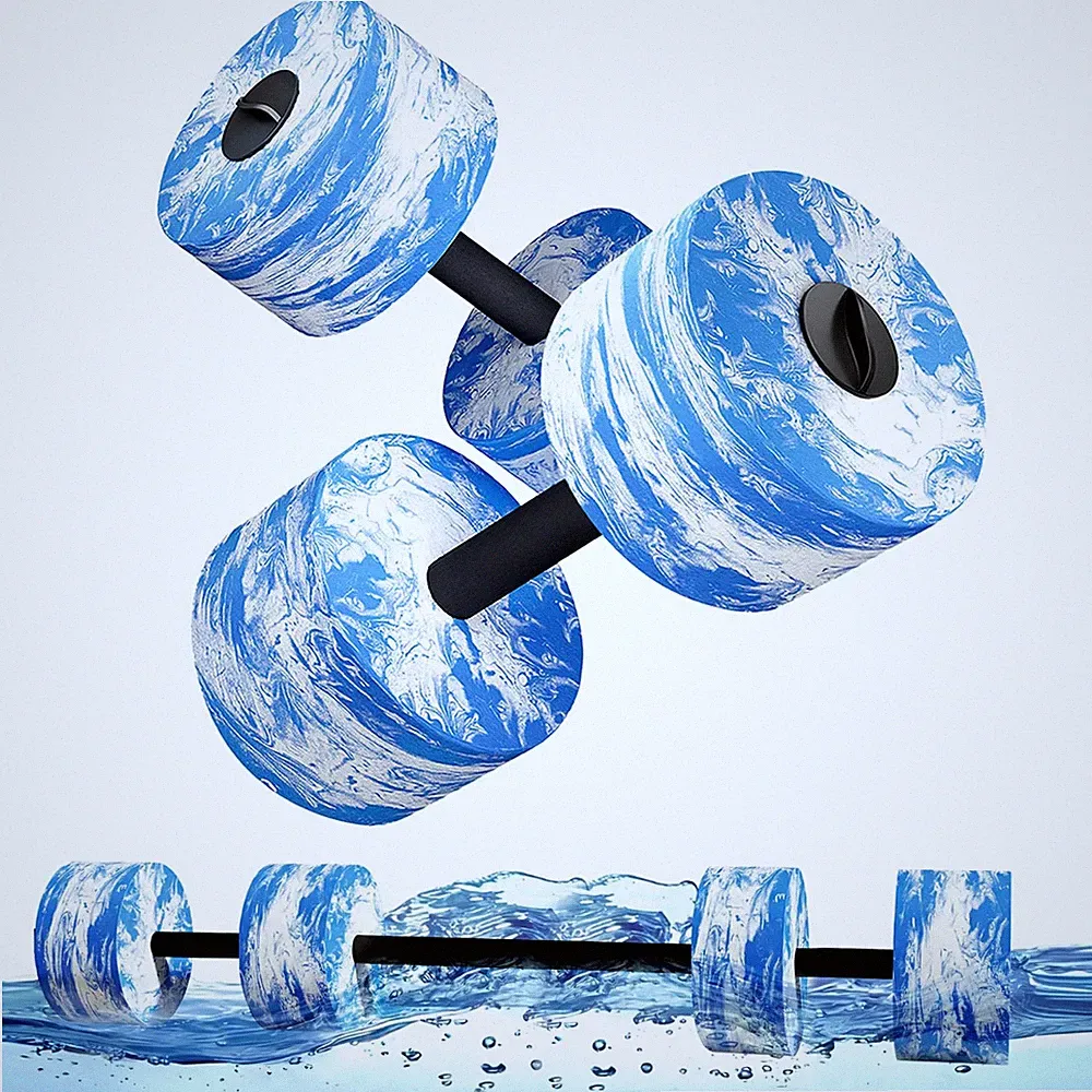 HAPBEAR 3in1 Adjustable Water Weights for Pool Exercise, Dumbbell&Barbell