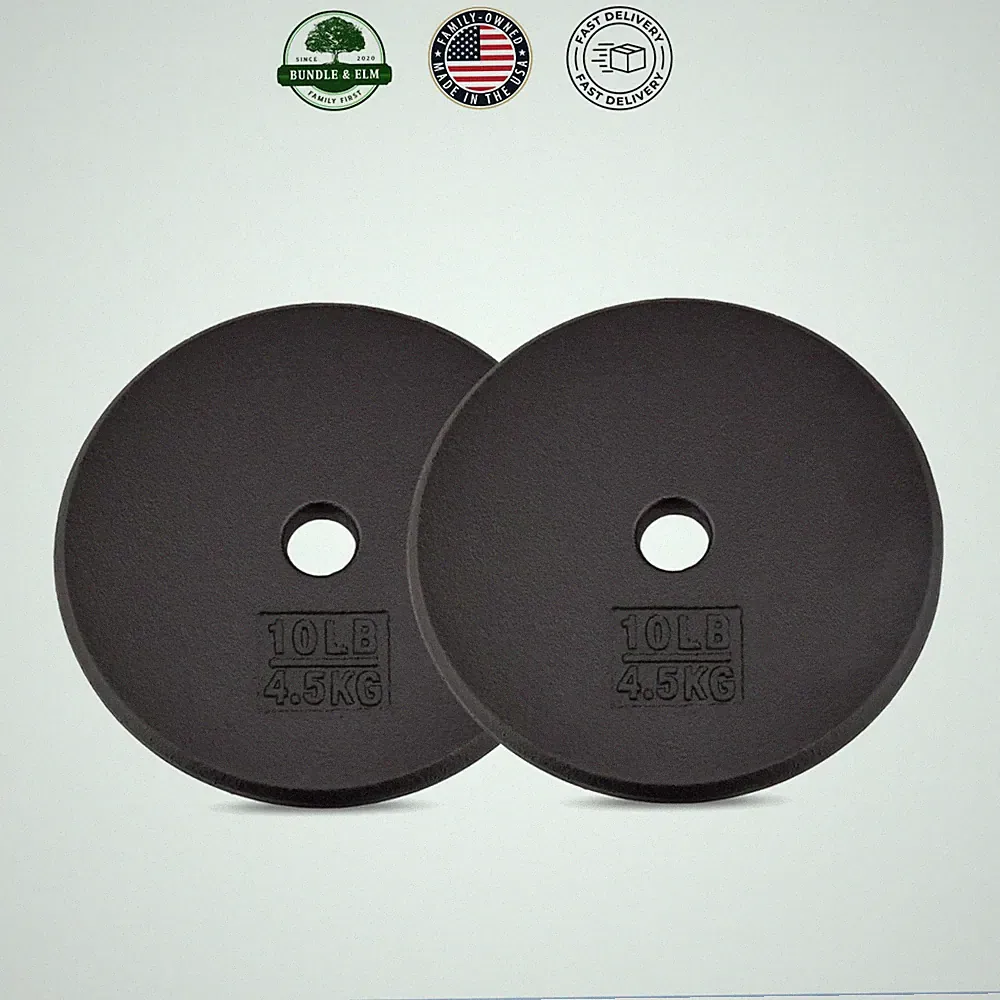 Heavy-Duty 10lb Cast Iron Weight Plates for Stable Lifts - Home Gym Essentials
