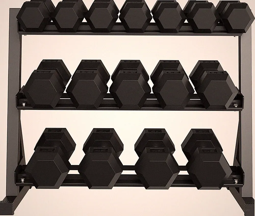 Heavy Duty 3-Tier Dumbbell Rack 1000LB Weight Rack Storage for Home Gym Storage