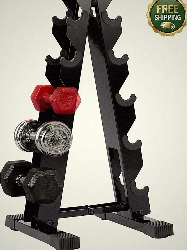Heavy Duty 5 Tier Dumbbell Rack Stand Only, Weight Rack for Dumbbells