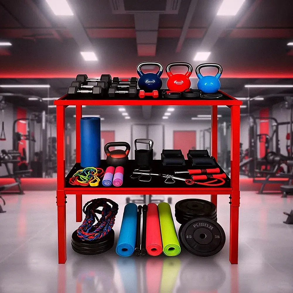 Heavy Duty Adjustable Dumbbell & Kettlebell Stand for Home/Gym, 800 Lbs Cap.