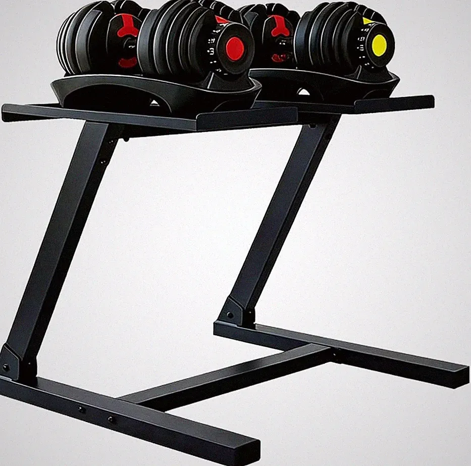Heavy-Duty Adjustable Dumbbell Rack, with Wheels/Wheel-Free Versions, Non-Slip P